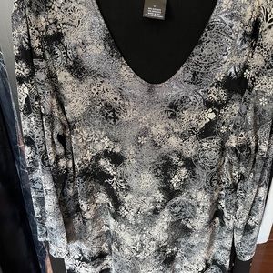 Black and silver holiday top